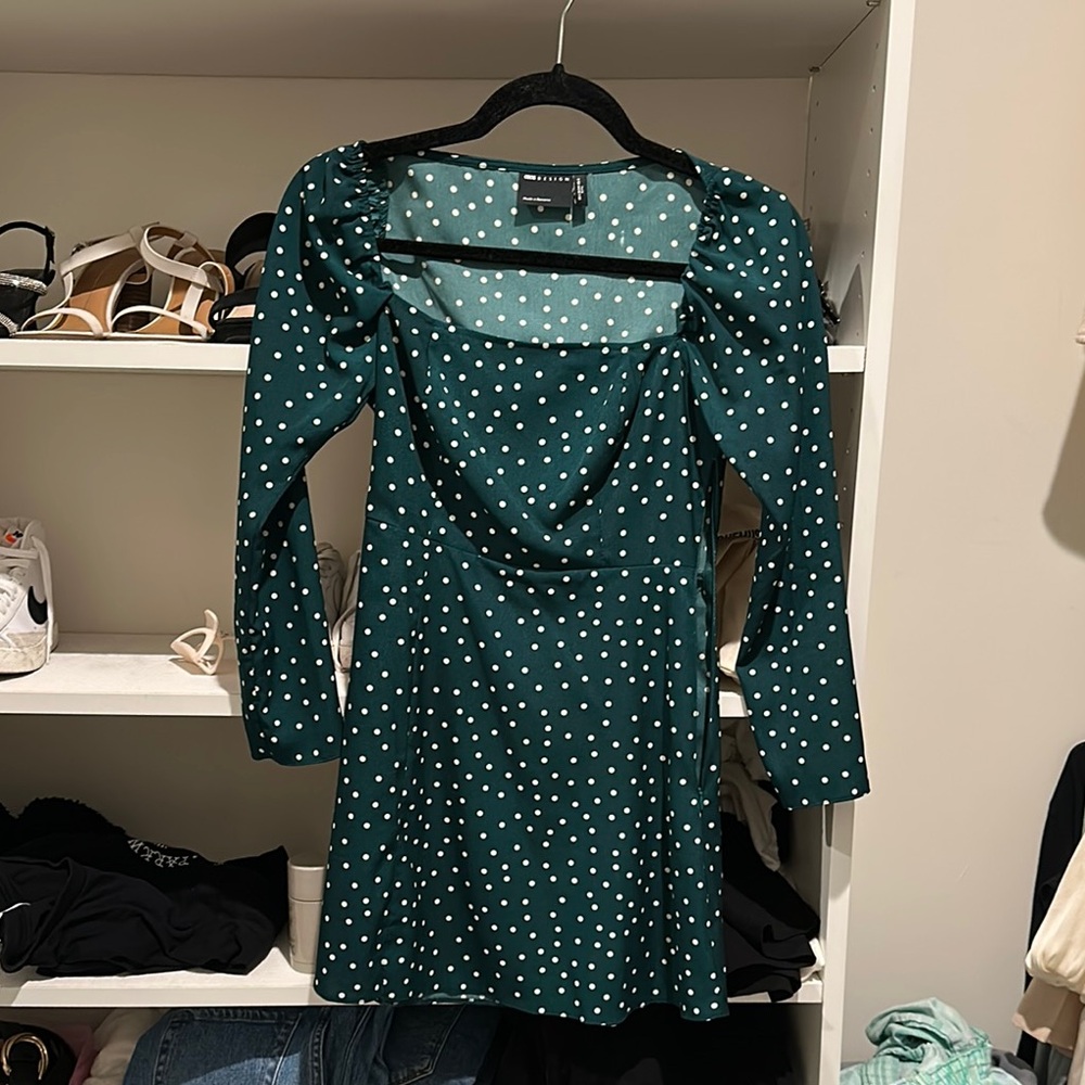 Green Polka Dot ASOS Dress